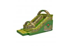 China Children Fun Park Inflatable Green China Army Slide For Rentals supplier