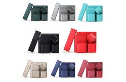 China Custom Logo Nobel Sleek PU Leather Jewelry Packaging Box With Soft Velvet Lining supplier