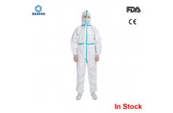 China Anti Virus Disposable Protective Suit Breathable Customized Weight Size supplier