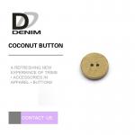 Flat Natural Coconut Buttons Two Holes Eco-Freindly for sale
