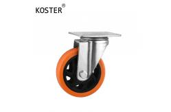 China 32mm Orange PVC PU Industrial Caster Swivel Castor Customized Request 2.5inch to 5inch supplier