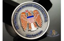 China USA Taekwondo Custom Challenge Coins Soft Enamel Both Side Design 38.1MM supplier