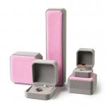 Rigid Cardboard Flocking Jewelry Boxes For Rings Necklaces Earrings And Bracelets for sale