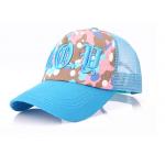 6 Panel Blue Mesh Baseball Caps Fashion Style Good Air Permeability For Outdoor Activities for sale