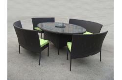 China Rattan Garden Dining Sets With Bench , Patio Table And Chairs Set supplier