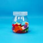 Small Empty Candy Cookies Transparent PET Plastic Jar Screw Cap Food Grade Bpa Free for sale