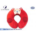 Customized Animal Memory Foam Pillows , Soundbox U Shape Pillow With Velvet Cover for sale