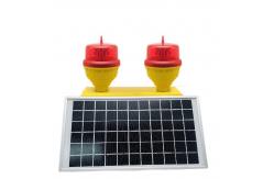 China Solar Powered Double LED Aviation Obstruction Light ICAO Lithium Ion Battery supplier