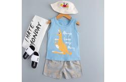 China Kangaroo Q Version Printed Cotton Pyjamas / Cotton Loungewear Set For Summer supplier