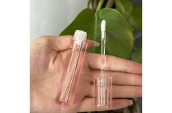China Square Transparent Plastic Lip Gloss Tubes All Clear Empty Container supplier