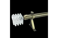 China 60cm Polygonal  SS Double End Pipe Curtain Rods supplier