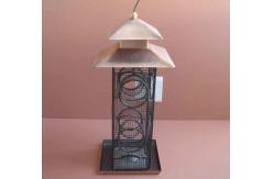 China Rust Proof  Iron Metal Bird Feeder / Garden Bird House Feeder Support OEM supplier
