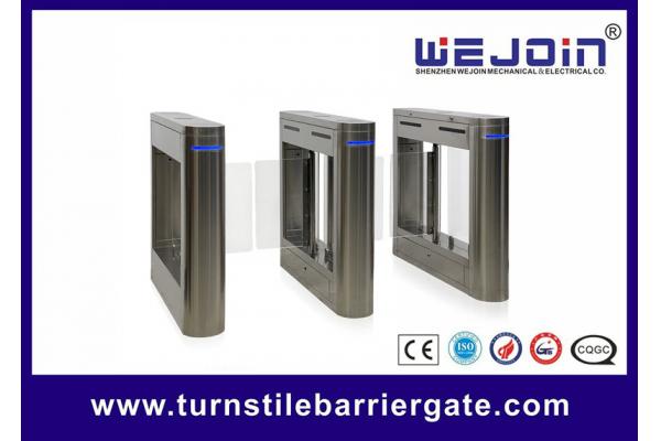 DC24V Blushless Motor Swing Turnstile Gate IP54 Opening / Closing Speed Adjustable