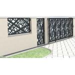 OEM Residential Aluminum Fence Panels Fireproof Foldable Trellis Privacy Fence for sale