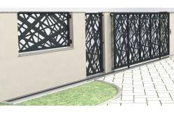 China OEM Residential Aluminum Fence Panels Fireproof Foldable Trellis Privacy Fence supplier