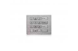 China OEM ODM Vandal Proof Panel Mount Metal Keypad With 16 Button Digital Keypad supplier