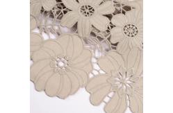 China OKEO-TEX Guipure Lace Trim Polyester Milk Fiber Embroidery Lace Trim supplier