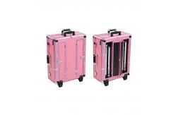 China Aluminum Cosmetic Travel Case , Professional Makeup Vanity Box With Lights supplier