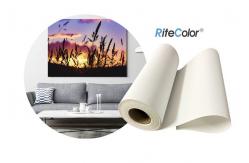 China Inkjet 220gsm Matte Polyester Canvas Fabric Rolls Waterproof Pigment Dye Printing supplier
