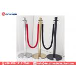 Portable Queue Rope Crowd Control Barrier Poles Stand Stainless Steel For Hotel / Bank for sale
