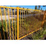 Home Garden Decorative Picket Metal Fence Black Palisade Wrought Iron Panels 0.5m for sale