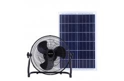 China IP20 12W Solar Fan Light With Night Light / Usb Cable supplier