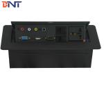 Black Color Pop Up Socket , Square Corner Power Data Connector for sale