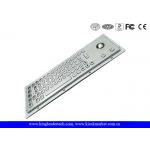 Brushed Stainless Steel Panel Mount Keyboard With Trackball And 64 Keys for sale