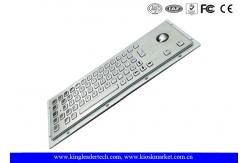 China Brushed Stainless Steel Panel Mount Keyboard With Trackball And 64 Keys supplier
