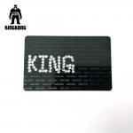 Customized  Metallic Print Business Cards , Silver / Black Metal Etched Business Cards for sale