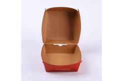 China Customized Clam Shell Eco-friendly Kraft Paper Food Grade Packaging Burger Box supplier
