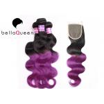 3+1 Bundle 1 Set Ombre Remy Hair Extensions Grade 6A Virgin Hair for sale