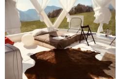 China Portable Large Clear Bubble House Inflatable Triangle Transparent PVC Inflatable Camping Tent supplier