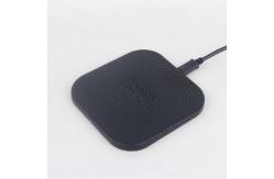 China Qi 10W Fast Wireless Charging Pad Premium PU Leather Inductive supplier