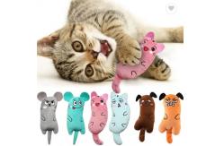 China Cat Toys Cute Funny Soft Plush Doll Chewing With Catnip supplier