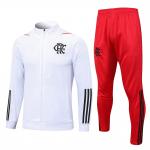 White Football Training Tracksuit Long Drawstring Soccer Training Wear for sale