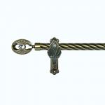 multicolor Iron Pipe Curtain Rods Modern Finial Style with diamonds for sale