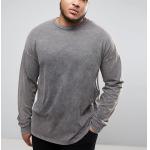 Acid Washed Men'S Oversized Long Sleeve T Shirt , Cool Plus Size T Shirts for sale