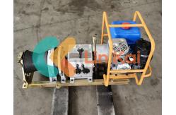 China Heavy Duty Gasoline Engine Cable Pulling Winch With Detachable Drum supplier