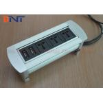 Desk Mounted Manual Rotating Power Socket Outlets with 3 * Power + 2 * USB Data for sale