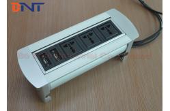 China Desk Mounted Manual Rotating Power Socket Outlets with 3 * Power + 2 * USB Data supplier