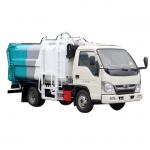Mini Cheaper  4x2  5CBM Compactor Garbage Truck Belt Side Hanging Barrel for sale