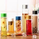 Cold Pressed Glass Beverage Bottle With PP Caps Classic Style Machine Made