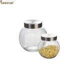 50ml Honey Jar And Spoon Flat Bottle With Metal Lid for sale