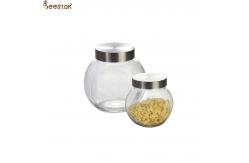 China 50ml Honey Jar And Spoon Flat Bottle With Metal Lid supplier