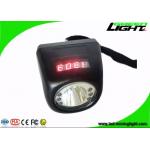 4.5Ah Rechargeable Cordless Mining Cap Lamp 4000Lux 1.3W With Safety Rope Digital Screen for sale