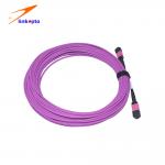 High Speed Ethernet 12 cores MPO MTP Patch Cord MM OM4 Duplex Multi Mode Fiber 5 Meters for sale
