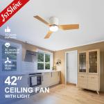 Customized LED Ceiling Fan Light for Modern Nordic Stylish 42 Inch Flush Mount Design for sale