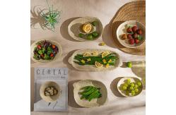 China Custom Logo Ceramic Porcelain Dinner Plate Set Print Party Tableware Set supplier