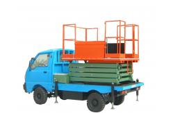 China 11m Lifting Height Truck Mounted Scissor Lift With 450Kg Loading Capacity supplier